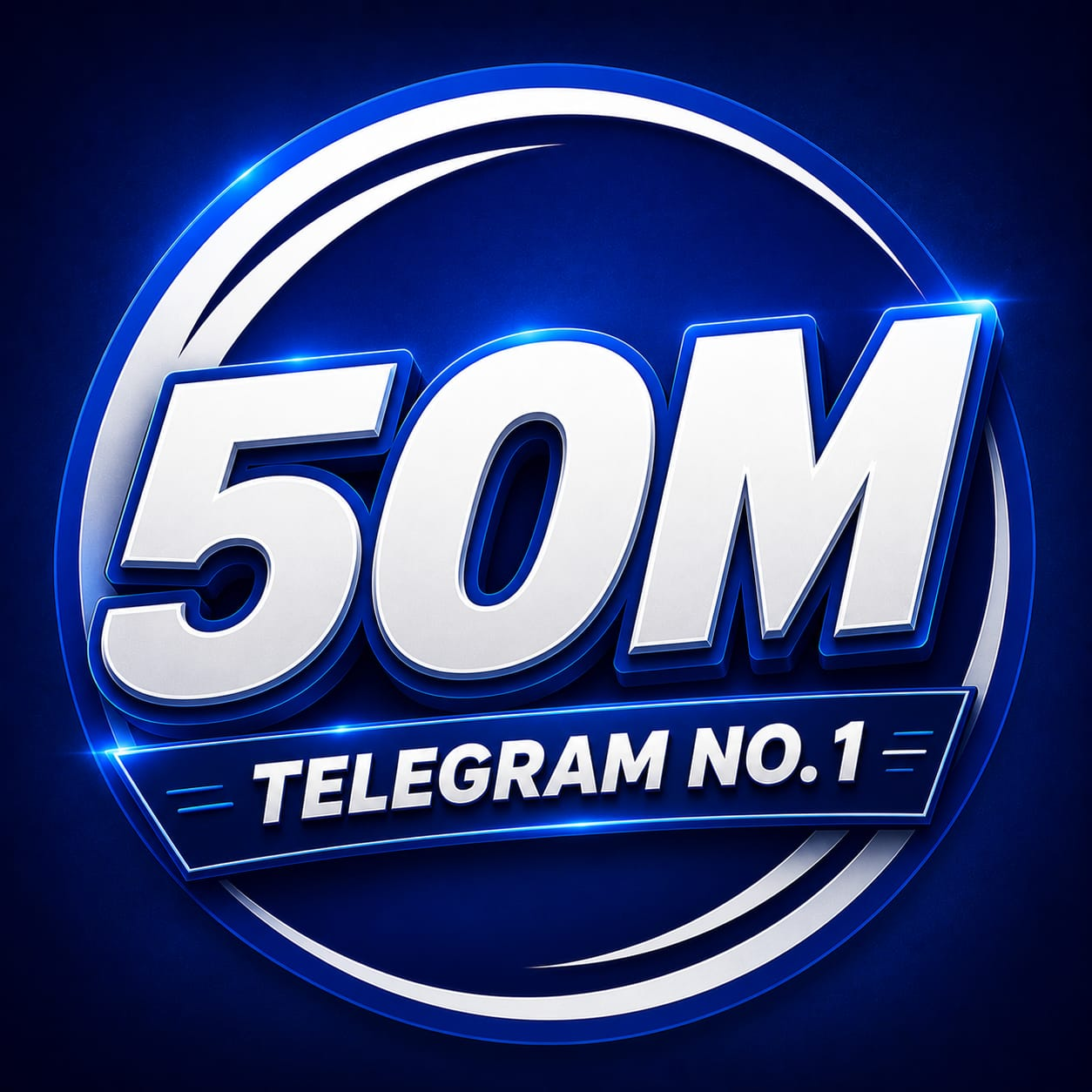 50M Telegram No.1 Logo